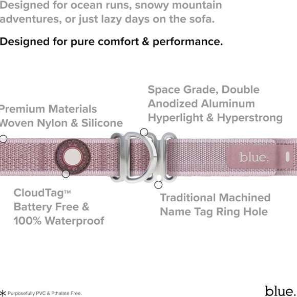 Dog‎ Collar with CloudTag by Blue - Picture 2 of 9
